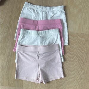 Crewcuts Set of 4 Light Pink and White Shorts